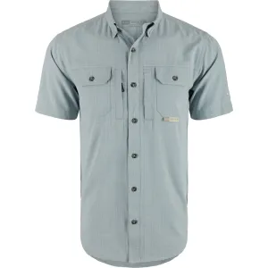 DRAKE Wingshooter Trey Quarry Cross Hatch Short Sleeve Shirt (DS2625-QRU)