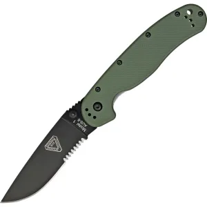 ONTARIO KNIFE COMPANY RAT I Linerlock OD Green Folding Knife (ON8847OD)