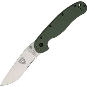 ONTARIO KNIFE COMPANY RAT I Linerlock OD Green Folding Knife (ON8849OD)