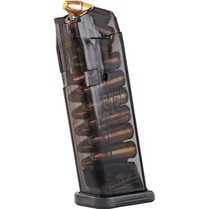 ELITE TACTICAL SYSTEMS GROUP Carbon Smoke 9mm 15rd Magazine Fits Glock 19/26/49 (SMK-GLK-19)