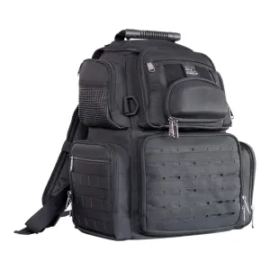 BULLDOG CASES Medium Tactical Range Black Handgun Backpack (BDT414B)