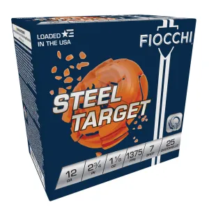 FIOCCHI Steel Target 12Ga 2.75in #7 Steel 25rd/Box Shotshell(12S1187)