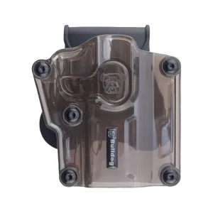 BULLDOG CASES Max Multi-Fit Transparent Smoke Brown Polymer Holster with Paddle (MX-003)