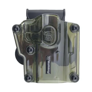 BULLDOG CASES Max Multi-Fit Polymer Transparent Green Holster with Paddle (MX-004)