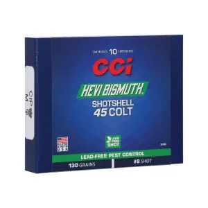 CCI HEVI-Bismuth 45 Colt #8 Shot 130 Grain 10rd Shotshells (3746B)