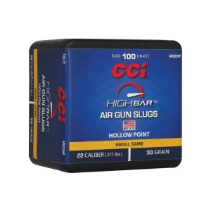CCI High Bar 22 Cal 30 Grain 100rd Hollow Point Air Rifle Slugs (ARS22HP)