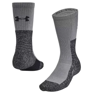 UNDER ARMOUR Unisex All Weather Wool Titan Gray/Black Boot Socks (1387066-024)