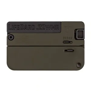 TRAILBLAZER FIREARMS LifeCard .22WMR Single-Shot OD Green All Aluminum Handle Folding Pistol (LC2-ODG)