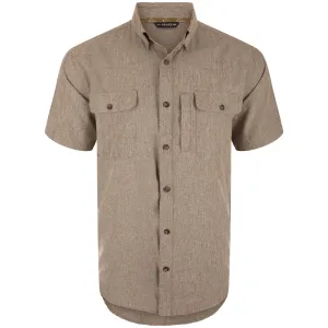 DRAKE Cinco Ranch Crocodile Chambray Performance Short Sleeve Shirt (DS2675-CRO)