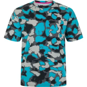 DRAKE Men's Lakeshore Performance Old School Neon Blue SS Crew (DS0121-ONB)