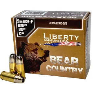 LIBERTY AMMUNITION 9mm +P 20rd 72gr Ammo (LA-BC-072)