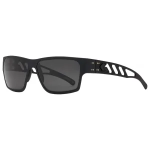 GATORZ EYEWEAR Delta M4 Black with Black Logo Frame and Smoke Polarized Lens Sunglasses (GZ-05-011)