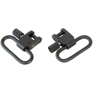 BULLDOG CASES Deluxe 1in Black Steel Locking Swivel Set (BD880)