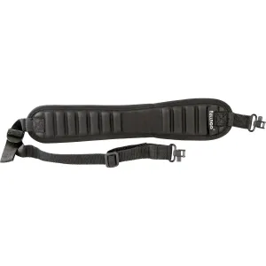 BULLDOG CASES Ribbed Black Rifle Sling with Deluxe Locking Swivels (BD837)