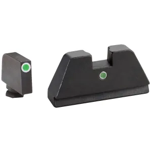 AMERIGLO i-Dot Glock XL Tall Sight Set (Fits all Glock models) Green Tritium White Outline .315 Front, Single Green Tritium Dot .394 Rear (GL-191)
