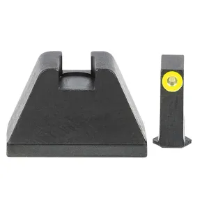 AMERIGLO Glock 5XL Tall Sight Set (Fits all Glock models) Green Tritium LumiGreen Outline .407 FRONT, Flat Black .507 REAR (GL-682)