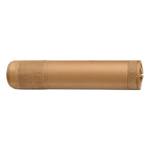 TMP SUPPRESSORS Wylde 5.56-L 5.56/.223 Long 9 Baffle Direct Thread HUB 1/2x28 FDE Cerakote Titanium Suppressor (W556LF)