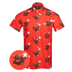 RETRO RIFLE Men's Murican Muscle Red Button Down Shirt (22631801)