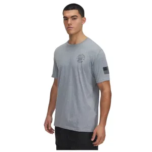 UNDER ARMOUR Men's Freedom Skull Steel Light Heather/Black SS Shirt (1389926-035)