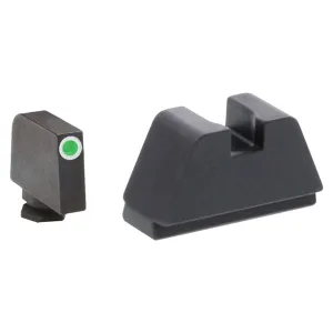 AMERIGLO Glock 2XL Tall Sight Set (Fits all Glock models) Green Tritium LumiGreen Outline .350 FRONT, Flat Black .429 REAR (GL-681)