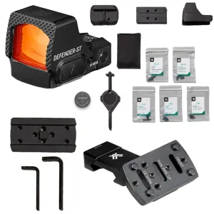 VORTEX Defender-ST 6 MOA Micro Red Dot Sight w/ Pro 45 Degree Offset Accessory Picatinny Mount (DFST-MRD6+45RDM-2)