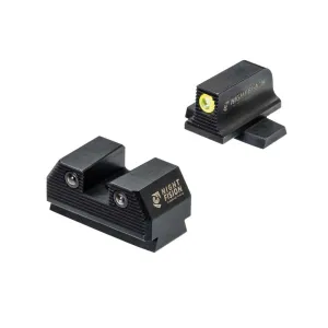 NIGHT FISION Yellow Front Optics Ready Stealth Night Sight Set for Sig P365 w/ 507k (SIG-180-240-238-YGZG)