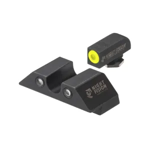 NIGHT FISION Yellow Front/U Notch Black Rear Night Sight Set for Glock 20/21/40 (GLK-002-007-YGZG)