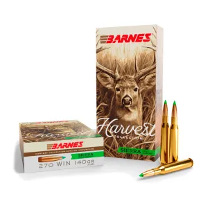 BARNES Harvest Collection 270 Win 140 Grain Sierra Tipped GameKing 20rd Rifle Ammo (32399)
