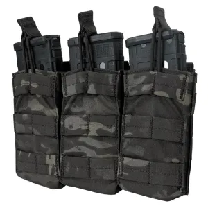 CONDOR OUTDOOR Triple M4/M16 Open-Top Multicam Black Mag Pouch (MA27-021)