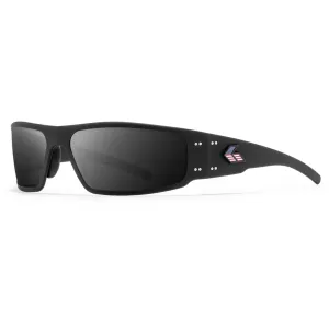 GATORZ EYEWEAR Magnum Patriot Edition Black w/ Patriot G Logo Frame/Smoke Optimized Polarized Lens Sunglasses (GZ-01-087)