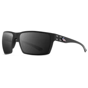 GATORZ EYEWEAR Marauder Patriot Edition Black w/ Patriot G Logo Frame/Smoke Optimized Polarized Lens Sunglasses (GZ-12-087)