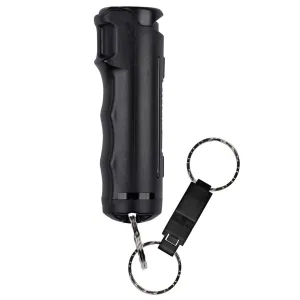 SABRE 2-in-1 Black Pepper Gel with Detachable Safety Whistle Keychain (F15-BUSG-W2)