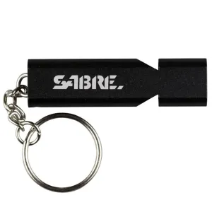 SABRE Emergency Safety Whistle with Key Ring, Detachable Lanyard, and Carabiner Clip (WSTL-02)
