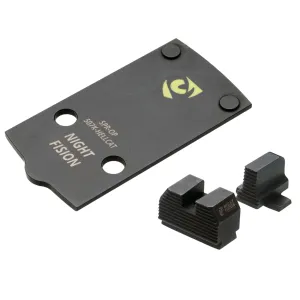 NIGHT FISION Optic Plate + Blacked Out Sights Combo for 507K to Springfield Hellcat (SPR-OPBS-507K-HC-ZXZX)
