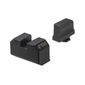 NIGHT FISION Blacked Out Stealth Optic Height Sight Set for Glock MOS 17/19/45 w/ RMR/507c/508t (GLK-001-330-353-ZXZX)