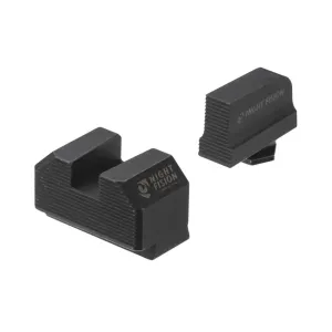 NIGHT FISION Optics Ready Stealth Blacked Out Sight Set for Glock 43x/48 w/ 507k/EPS Carry (GLK-003-220-227-ZXZX)