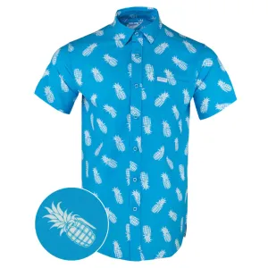 RETRO RIFLE Men's Painkiller Blue Button Down Shirt (58793319)