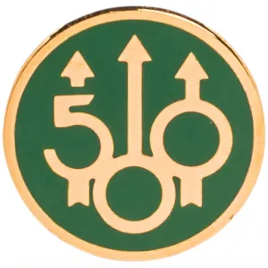 BERETTA 500 Years Commemorative British Green/Gold Stainless Steel Pin (OG641A20280M8X)