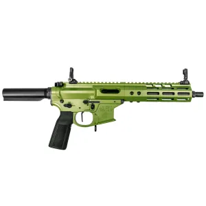 NOVESKE N9 Cry Baby Gen4 9mm 8.125in 32rd Bazooka Green Cerakote Braceless Pistol (02001205-BG)