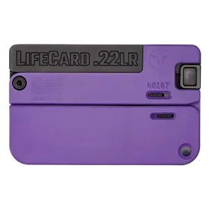TRAILBLAZER FIREARMS LifeCard .22LR Polymer Handle Bright Purple Single-Shot Folding Pistol (LC1-P-BP)