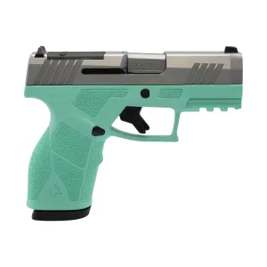 TAURUS GX2 TORO 9mm 3.38in 1x13rd Stainless/Cyan Striker-Fired Pistol (1-GX2P939C)