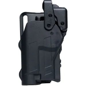 RAPID FORCE Level 3 Duty Right-Hand Large Light Mid Ride Matte Black Belt Slide Holster for SIG P320 Full Size/P320 Compact/P320 Carry/M17/M18/XFull/XCarry (R3-M-0691-BK-RH-LL-A0-B)