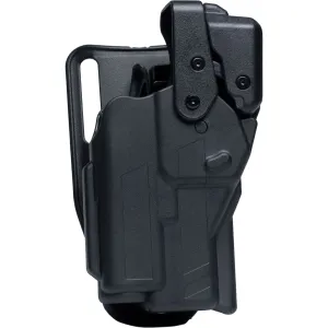RAPID FORCE Level 3 Duty Right-Hand Compact Light Mid Ride Matte Black Belt Slide Holster for Glock 19/19X/19 MOS/17/17 MOS/44/45/45 MOS/47/47 MOS (R3-M-0057-BK-RH-CL-A0-B)