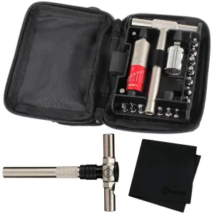 FIX IT STICKS 15-65in Multi-Torque Driver Kit With Locking Ratcheting T-Way Wrench And Gritr Microfibre (FISMUTK+TWAY-LOCK+GRIT-MF)