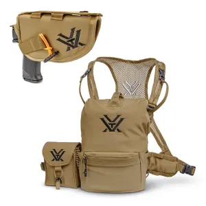 VORTEX GlassPak Pro Large Tan Binocular Harness with Holster (P600-L+GP-HOLSTER-T)