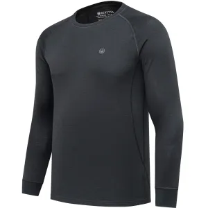BERETTA Men's Elite Pro Black Merino LS Crew Neck (IM381T25330999)