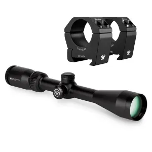 VORTEX Crossfire II 4-12x44mm Dead-Hold-BDC Reticle 1in Riflescope with Sport 1in Medium Riflescope Rings (CF2-31015+SPT1-M)