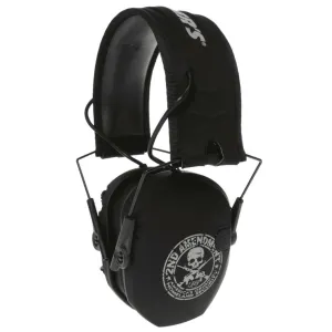 WALKER'S GAME EAR Freedom Black Electronic Ear Muffs with 2nd Amendment Logo (GWP-RSEMFS-2A)