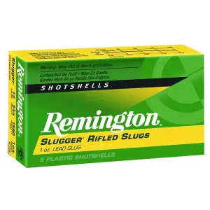 REMINGTON Slugger 20 Gauge 2.75in Rifled Slug Ammo, 5 Round Box (SP20RS)