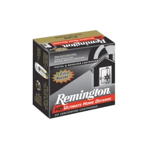 REMINGTON Ultimate Defense 40 S&W 180 Grain BJHP Ammo, 20 Round Box (HD40SWBN)